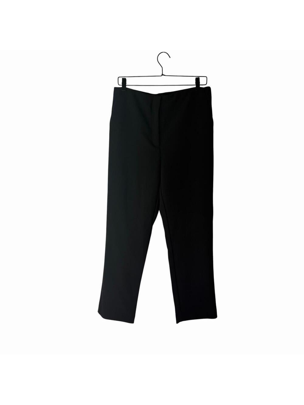 Loft Womens High Waist Straight Leg Trousers Black Size 8 Dress Pants - Picture 2 of 7